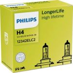 12342ELC2 PHILIPS H4 Halogenlampe LongLife 12 V 60/55 W P43t-38, 2 Stück - 12342ELC2 - l 12342ELC2 PHILIPS H4 Halogenlampe LongLife 12 V 60/55 W P43t-38, 2 Stück - 12342ELC2 - l