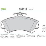 Valeo Bremsbelagsatz 598318 Valeo Bremsbelagsatz 598318
