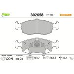 Valeo Bremsbelagsatz 302658 Valeo Bremsbelagsatz 302658