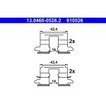 ATE Zubehörsatz Bremsbeläge 13.0460-0526.2 ATE Zubehörsatz Bremsbeläge 13.0460-0526.2