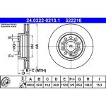 Bremsscheibe Vw P. Caddy/Golf/Jetta 04- Power Disc 24.0322-0210.1