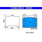 Bremsbelagsatz Volvo T. 850 2.0-2.4/2.5 Tdi 91-96 13.0460-3403.2 Bremsbelagsatz Volvo T. 850 2.0-2.4/2.5 Tdi 91-96 13.0460-3403.2