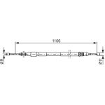 Bosch Handbremsseil links 1987477529 Bosch Handbremsseil links 1987477529