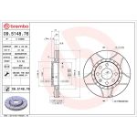10 481 011M Bremsscheibe VA Brembo Max 09.5148.76 10 481 011M Bremsscheibe VA Brembo Max 09.5148.76