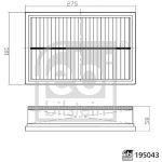febi Luftfilter 195043 febi Luftfilter 195043
