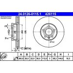 Bremsscheibe Vw P. T4 98 24.0126-0115.1 Bremsscheibe Vw P. T4 98 24.0126-0115.1