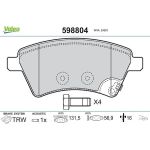 Valeo Bremsbelagsatz 598804 Valeo Bremsbelagsatz 598804