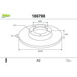 Valeo Bremsscheibe 186798 Valeo Bremsscheibe 186798