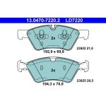 ATE Bremsbelagsatz Mercedes-Benz Vorderachse W211/W164/W251 3, 0-3, 5 4-Matic 05- Caremic 13.0470-7220.2 ATE Bremsbelagsatz Mercedes-Benz Vorderachse W211/W164/W251 3, 0-3, 5 4-Matic 05- Caremic 13.0470-7220.2