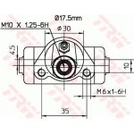 TRW Radbremszylinder Hinterachse BWC240