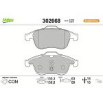 Valeo Bremsbelagsatz 302668 Valeo Bremsbelagsatz 302668