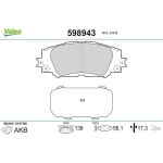 Valeo Bremsbelagsatz 598943 Valeo Bremsbelagsatz 598943