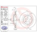 BREMBO Bremsscheibe 09.B842.31 BREMBO Bremsscheibe 09.B842.31