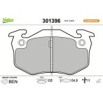 Valeo Bremsbelagsatz 301396 Valeo Bremsbelagsatz 301396