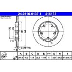 24.0116-0137.1 ATE Bremsscheibe 24.0116-0137.1