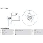 Bosch Starter 0 986 023 660 Bosch Starter 0 986 023 660