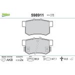 Valeo Bremsbelagsatz 598911 Valeo Bremsbelagsatz 598911