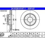 Bremsscheibe Ford P. Escort/Fiesta/Ka 1.0-1.8 90-08 Power Disc 24.0320-0147.1 Bremsscheibe Ford P. Escort/Fiesta/Ka 1.0-1.8 90-08 Power Disc 24.0320-0147.1