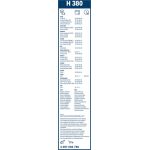 Bosch Wischerblatt H380 3397004756 Bosch Wischerblatt H380 3397004756