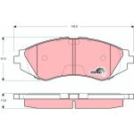 Bremsbelagsatz Daewoo P. Lanos/Nubira 1,6-2,0 16V 97-03 GDB3265 Bremsbelagsatz Daewoo P. Lanos/Nubira 1,6-2,0 16V 97-03 GDB3265
