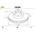 VALEO Bremsscheibe 186286 VALEO Bremsscheibe 186286