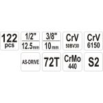 YATO YT-38901 Steckschlüsselsatz Xxl Typ2 1 / 2 + 1 / 4 122-teilig YATO YT-38901 Steckschlüsselsatz Xxl Typ2 1 / 2 + 1 / 4 122-teilig