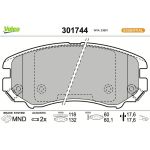 301744 Valeo Bremsbelagsatz 301744 301744 Valeo Bremsbelagsatz 301744