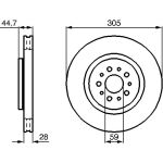 Bosch Bremsscheibe Vorderachse 0 986 478 711 Bosch Bremsscheibe Vorderachse 0 986 478 711