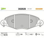 302020 Valeo Bremsbelagsatz 302020 302020 Valeo Bremsbelagsatz 302020