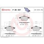 BREMBO Bremsklötze VA P 85 037 BREMBO Bremsklötze VA P 85 037