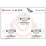 BREMBO Bremsklötze VA P 23 077X BREMBO Bremsklötze VA P 23 077X