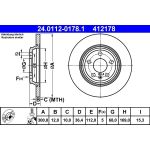 Bremsscheibe Vw T. A4/A5 07-/Q5/A6 09- 300X12 24.0112-0178.1 Bremsscheibe Vw T. A4/A5 07-/Q5/A6 09- 300X12 24.0112-0178.1