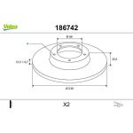 Valeo Bremsscheibe 186742