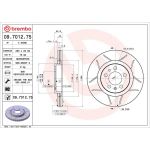 12 481 024M Bremsscheibe VA Brembo Max 09.7012.75 12 481 024M Bremsscheibe VA Brembo Max 09.7012.75