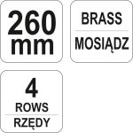 Messingdrahtbürste 4Reihig YT-6344 Messingdrahtbürste 4Reihig YT-6344