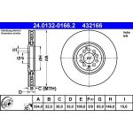 ATE Bremsscheibe VW Vorderachse Golf 4 R32 4 Motion 02-03 Le 24.0132-0166.2 ATE Bremsscheibe VW Vorderachse Golf 4 R32 4 Motion 02-03 Le 24.0132-0166.2