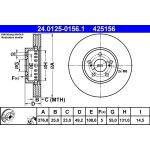 Bremsscheibe Toyota P. Avensis 1.6-2.0 97-03 24.0125-0156.1