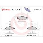 BREMBO Bremsklötze VA P 11 016 BREMBO Bremsklötze VA P 11 016