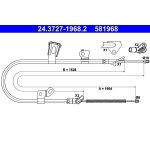 ATE Handbremsseil 24.3727-1968.2 ATE Handbremsseil 24.3727-1968.2