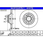 Bremsscheibe Audi T. A6 2.7-3.0 Tdi/3.0-4.2 Fsi Quattro 06-11 24.0112-0176.1 Bremsscheibe Audi T. A6 2.7-3.0 Tdi/3.0-4.2 Fsi Quattro 06-11 24.0112-0176.1