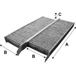 Innenraumfilter Peugeot Partner 08- Set 2 Stück Mit Aktivkohle 715555