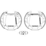 Satz Bremsbacken Vw Fox/Golf/Jetta/Lupo/Polo/Vento 84- Kpl. Mit Zylinder 84044706 Satz Bremsbacken Vw Fox/Golf/Jetta/Lupo/Polo/Vento 84- Kpl. Mit Zylinder 84044706