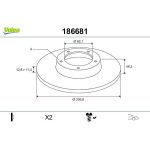 VALEO Bremsscheibe 186681 VALEO Bremsscheibe 186681