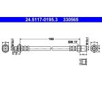 ATE Bremsschlauch 24.5117-0195.3 ATE Bremsschlauch 24.5117-0195.3