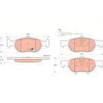 Bremsbelagsatz Fiat P. Bravo/Brava 1.2-1.6 GDB1291 Bremsbelagsatz Fiat P. Bravo/Brava 1.2-1.6 GDB1291