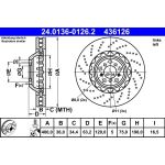 ATE Bremsscheibe BMW S. 5/6 4.4 11- Le 24.0136-0126.2 ATE Bremsscheibe BMW S. 5/6 4.4 11- Le 24.0136-0126.2