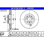 Bremsscheibe Peugeot P. 407/607 04 24.0130-0181.1 Bremsscheibe Peugeot P. 407/607 04 24.0130-0181.1