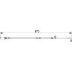 Bosch Bremsbelagverschleißsensor 1987473002 Bosch Bremsbelagverschleißsensor 1987473002