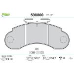 Valeo Bremsbelagsatz 598000 Valeo Bremsbelagsatz 598000