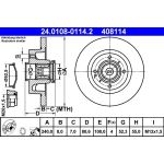 Bremsscheibe Renault T. Megane Ii/Clio Iii 05-/Note/Modus Mit Abs-Lager 24.0108-0114.2 Bremsscheibe Renault T. Megane Ii/Clio Iii 05-/Note/Modus Mit Abs-Lager 24.0108-0114.2
